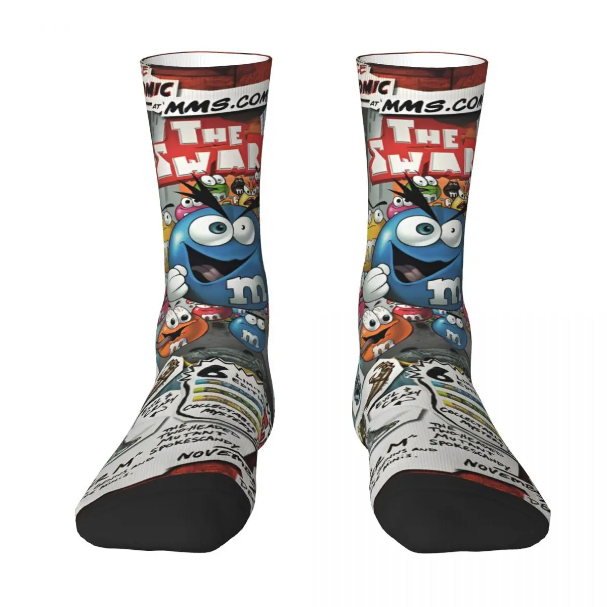 M Chocolate Cartoon Colorful Hip Hop Socks Korean Stockings Autumn Non-Slip Couple Socks Warm Soft Pattern Outdoor Sports Socks