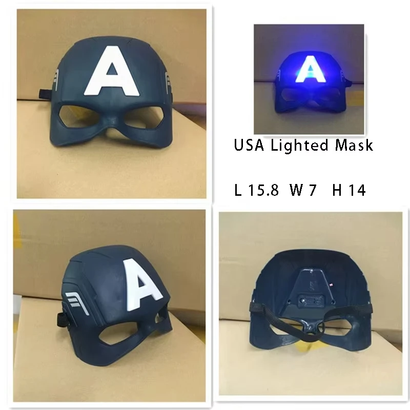 Iron Man หมวกกันน็อค Captain America คอสเพลย์รูปหน้ากากส่องสว่าง Creative Soft กระสุน Launcher ของเล่นส่วนบุคคล Prop เด็กของขวัญ