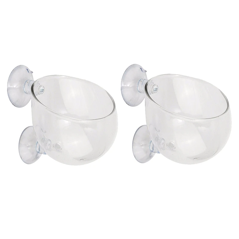 2PCS Glass Aquatic Plant Pot Aquarium Aquatic Planter Red Shrimp Live Plants Fish Tank Glass Holder With Suction Cups