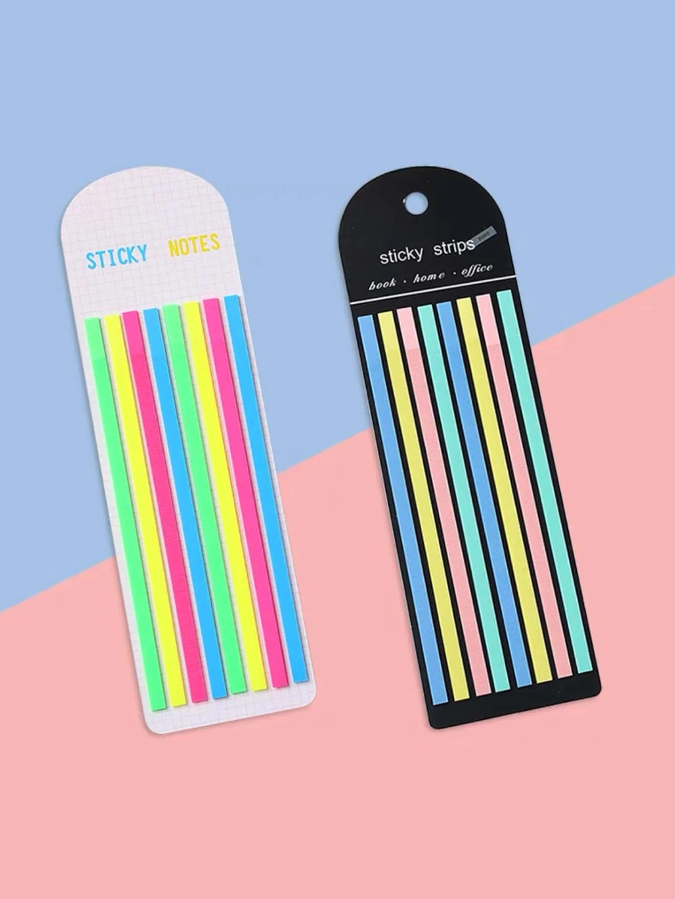 2pcs Transparent Sticky Note Set, Long Page Bookmarks With Strong Adhesive For Indexing, Notes For Page Marking, Strong Adhesion