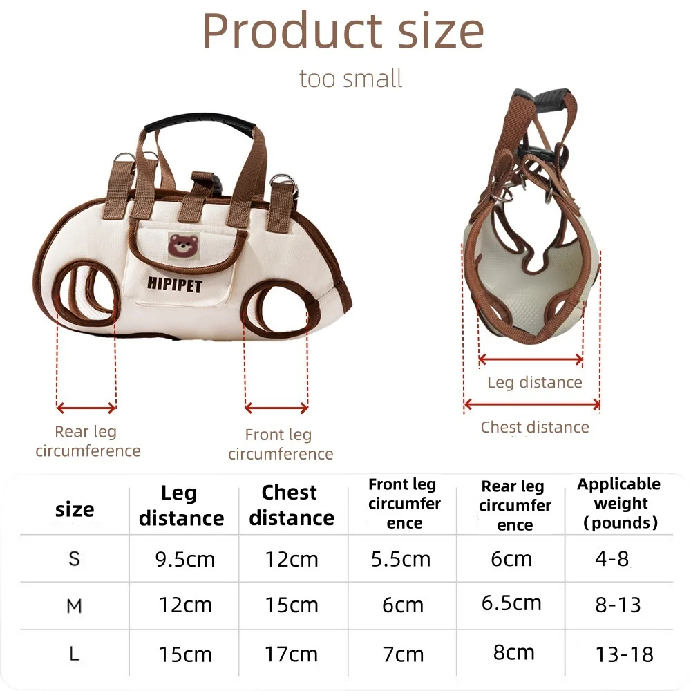 حقيبة ظهر أفقية محمولة للكلاب مع حزام كروس قابل للتنفس ومقبض كتف واحد حقيبة زعيم الحيوانات الأليفة للسفر المريح