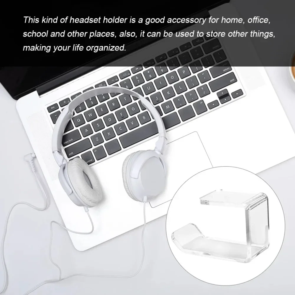 Space-saving Headphone Wall Mount With Durable Acrylic Holder Headset Display Rack Hook For Gaming Headphone Headsets