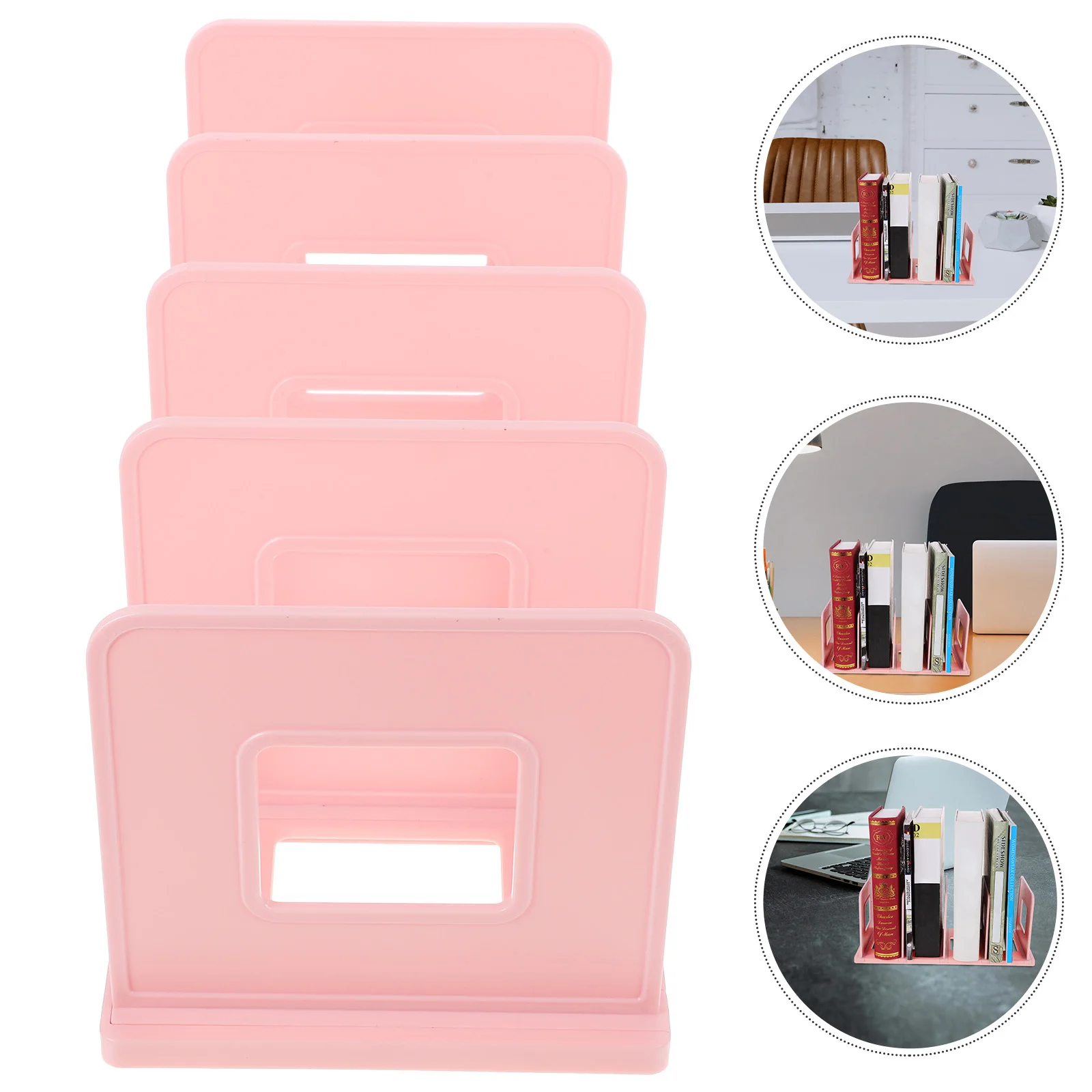 

Bookends Desktop Organizer Plastic File Sorter Sturdy Decorative Book Stand For Study Home Office Magazine Cd Holder