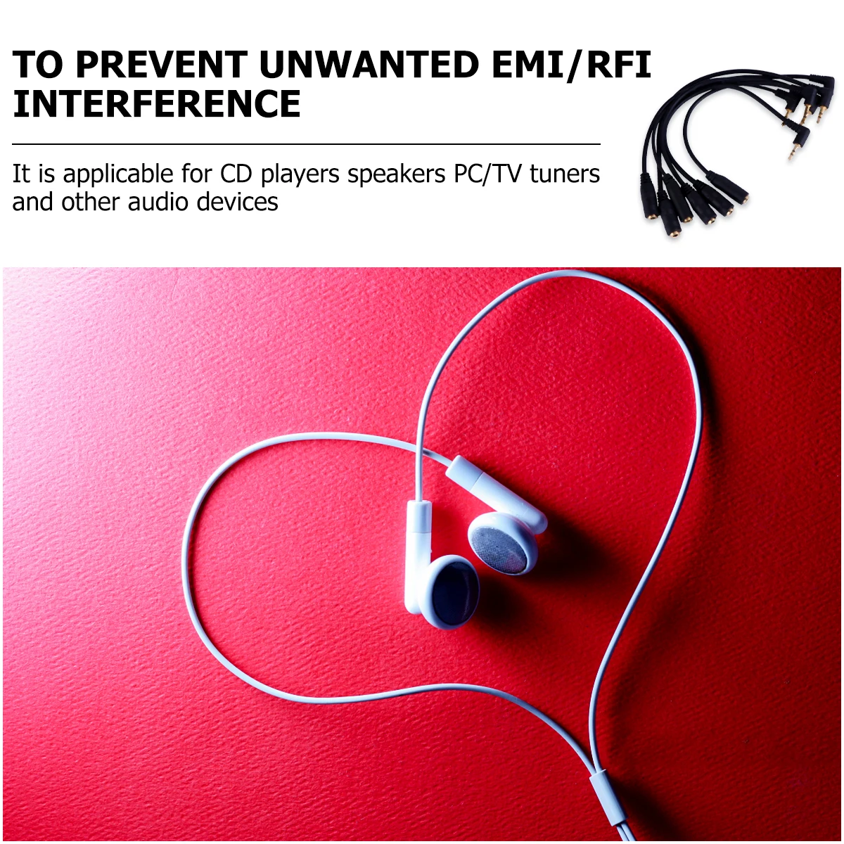 

6pcs 2.5Mm To 3.5Mm Audio Adapter Headphone Extension Cable Plastic Male To Female Connector For Earphone Cd Player Speaker Pc