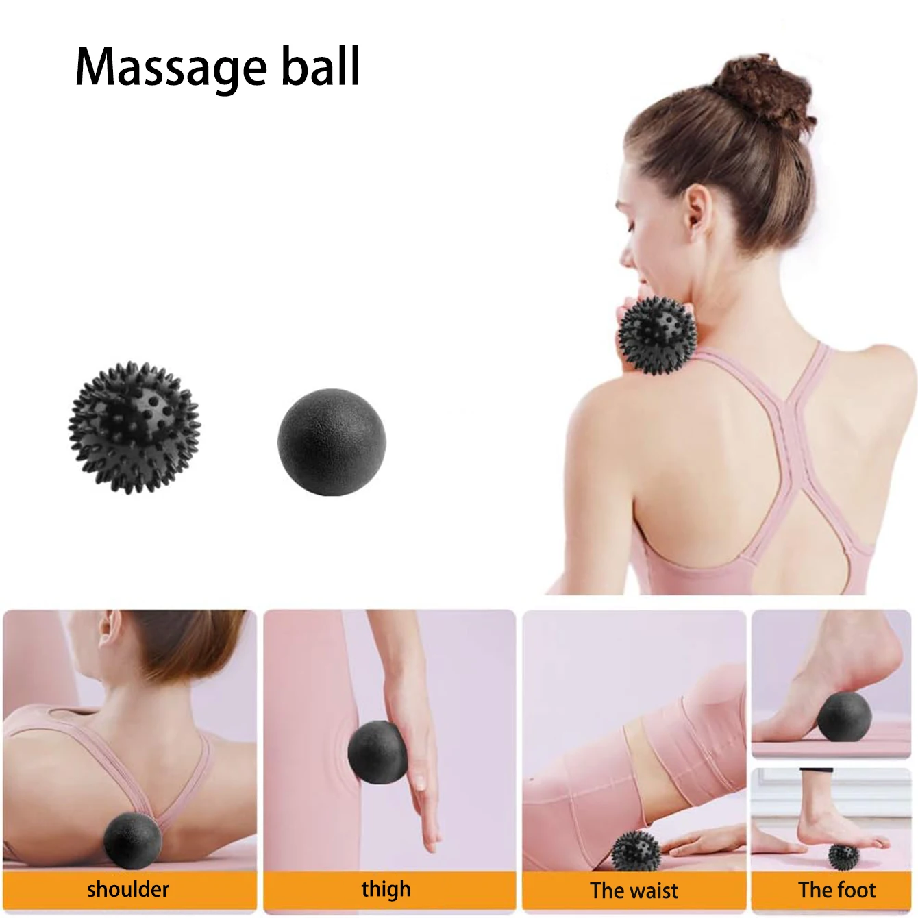 Yoga Training Tools for Fitness, Foam Roller, Massage Stick, Tensão Band, 2 Bolas de Massagem, Yoga Pilates, 6 em 1