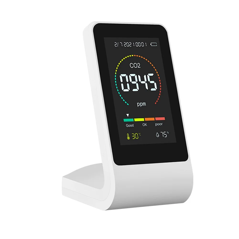 

T3 3 in 1 Multi-functional Digital CO2 Meter Air Quality Monitor Portable Carbon Dioxide Detector Tester Thermometer Hygrometer