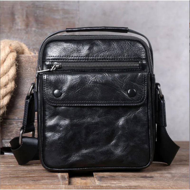 

Luxury men's top layer cowhide vertical shoulder bag, genuine leather crossbody bag, and luxurious handbag