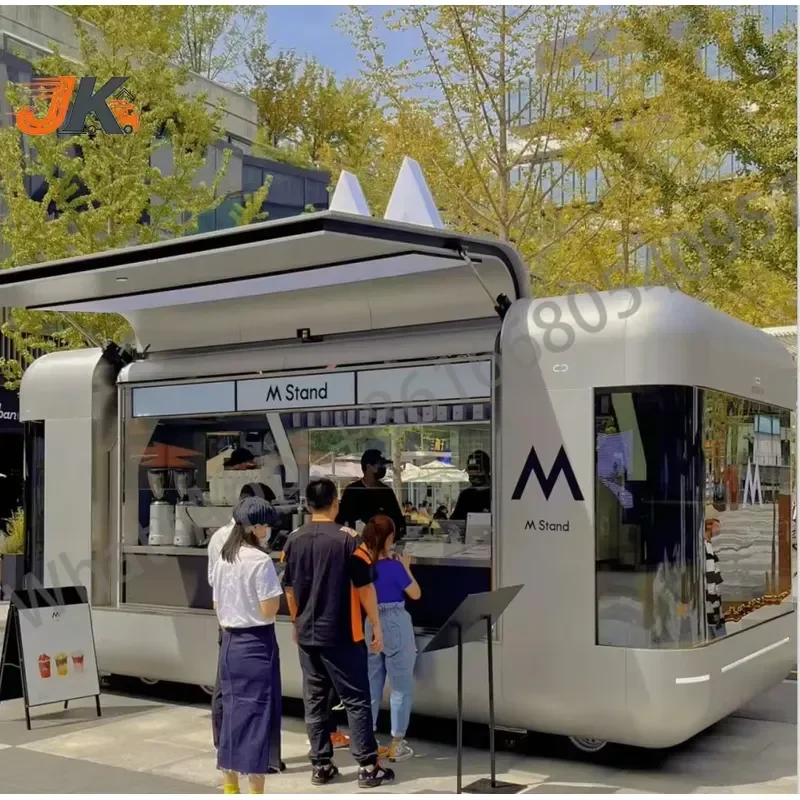 Concession Food Trailer Mobile Bar Food Truck Fully Equipped Stainless Steel Kitchen Snack Food Hot Dog Ice Cream Coffee Cart view 4