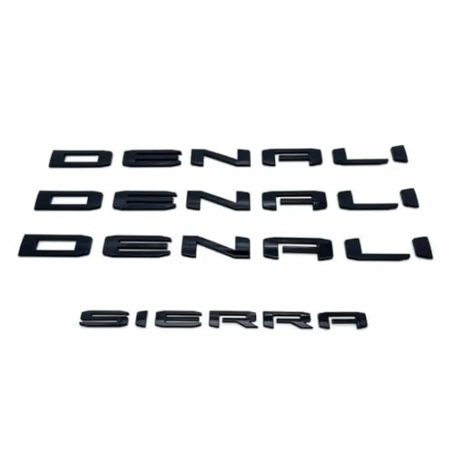 

Эмблемы 2019+ для двухдверного Denali Plus, наклейки на дверь багажника Denali Sierra, 3D-значки, замена для Sierra Denali 86532074, полностью глянцевые