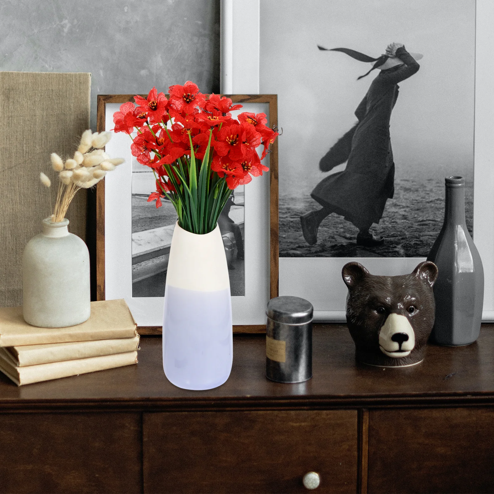 

4pcs Artificial Violets Simulated Flowers Lifelike Fake Floral For Home Wedding Party Decor Plastic Flower Arrangement