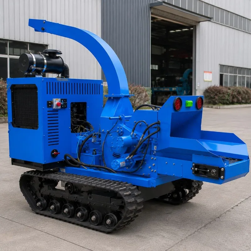 Wood Chipper Machine Customized Hydraulic Feed Drum Type for Wood Pallet Timber Recycling Industry