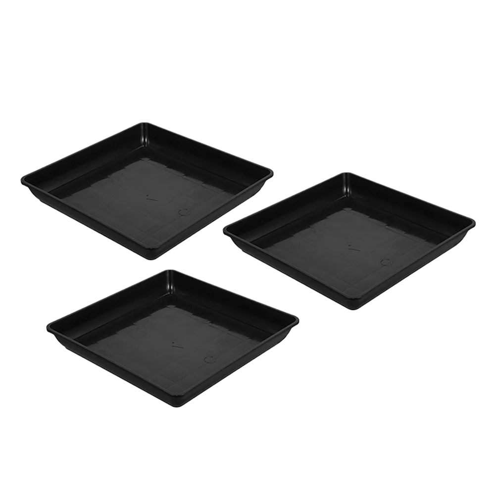 

Black Plant Saucer Square Planter Saucers Flower Pot Tray Trays for Indoors No Holes