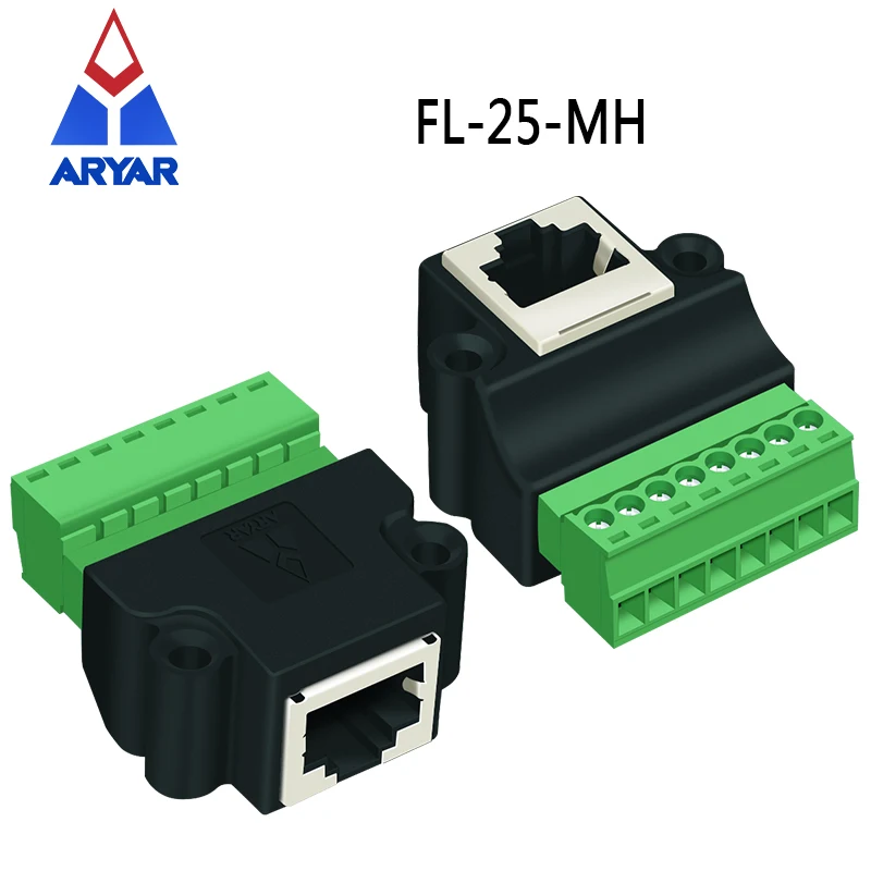 RJ45 to Screw Terminal Adaptor RJ45 to 8 Pin connector RJ45 splitter for DVR CCTV accessory With Fixing Hole