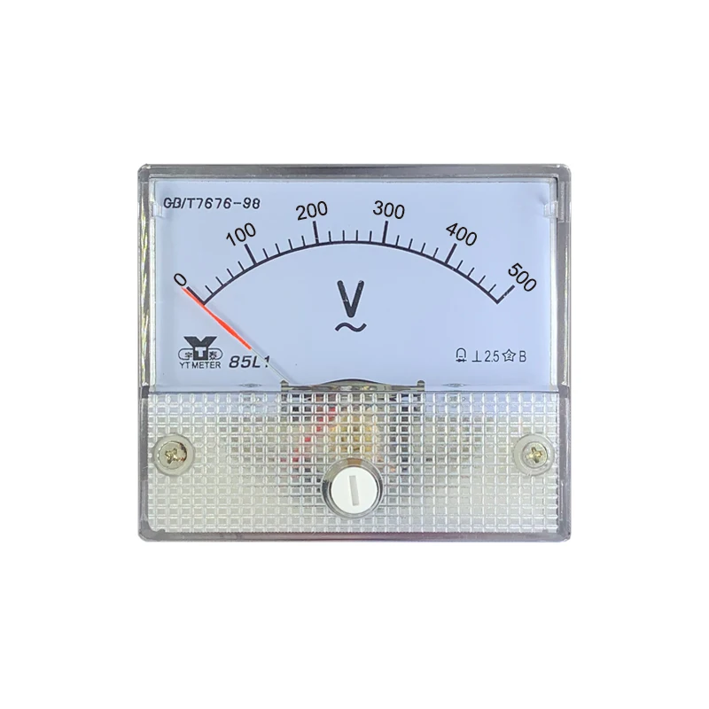 85l1-v AC voltmeter 10V 15V 20V 30V 50V 100V 150V 250V 300V 450V 500V 600V 750V pointer voltmeter 56 * 64mm 380V 220V installat