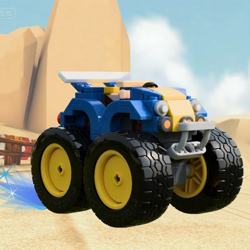 

134 шт. MOC Marioesss Karting TinyTitan компактный яркий гонщик DIY модель строительные блоки игрушки на день рождения подарок