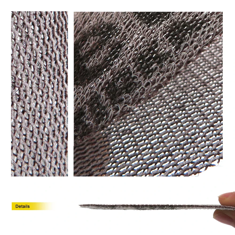 50Pcs/Box Mirka Mesh Abrasive Sanding Discs Grit 80 to 320,70 x 198mm Hook Loop Anti-Blocking Net Sandpaper for Auto Woodworking