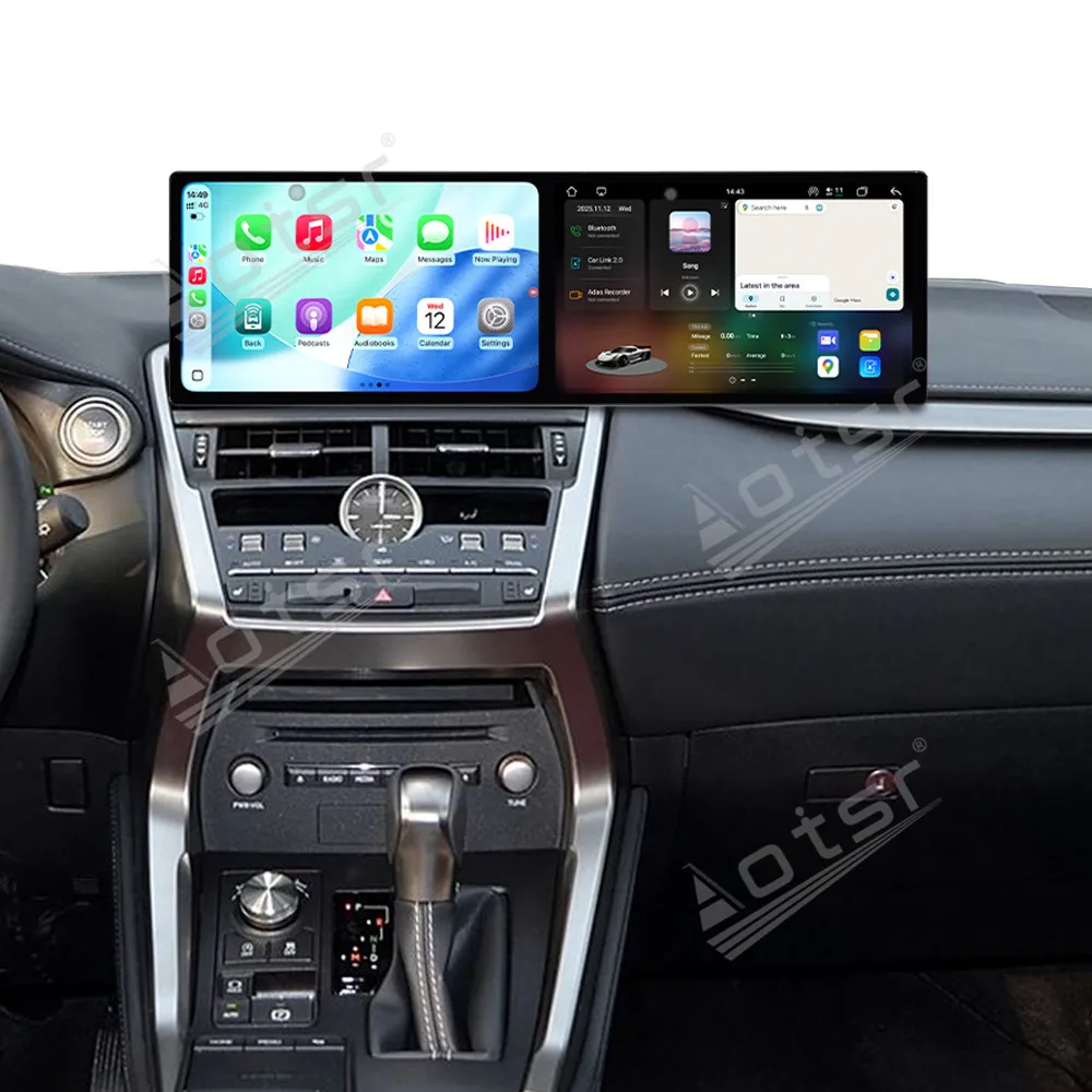 Dual 10.1 Inch Android 15 CarPlay Radio For LEXUS NX 2017-2021 HD Touch Screen Multimedia Player Car GPS Navigati Head Unit Auto