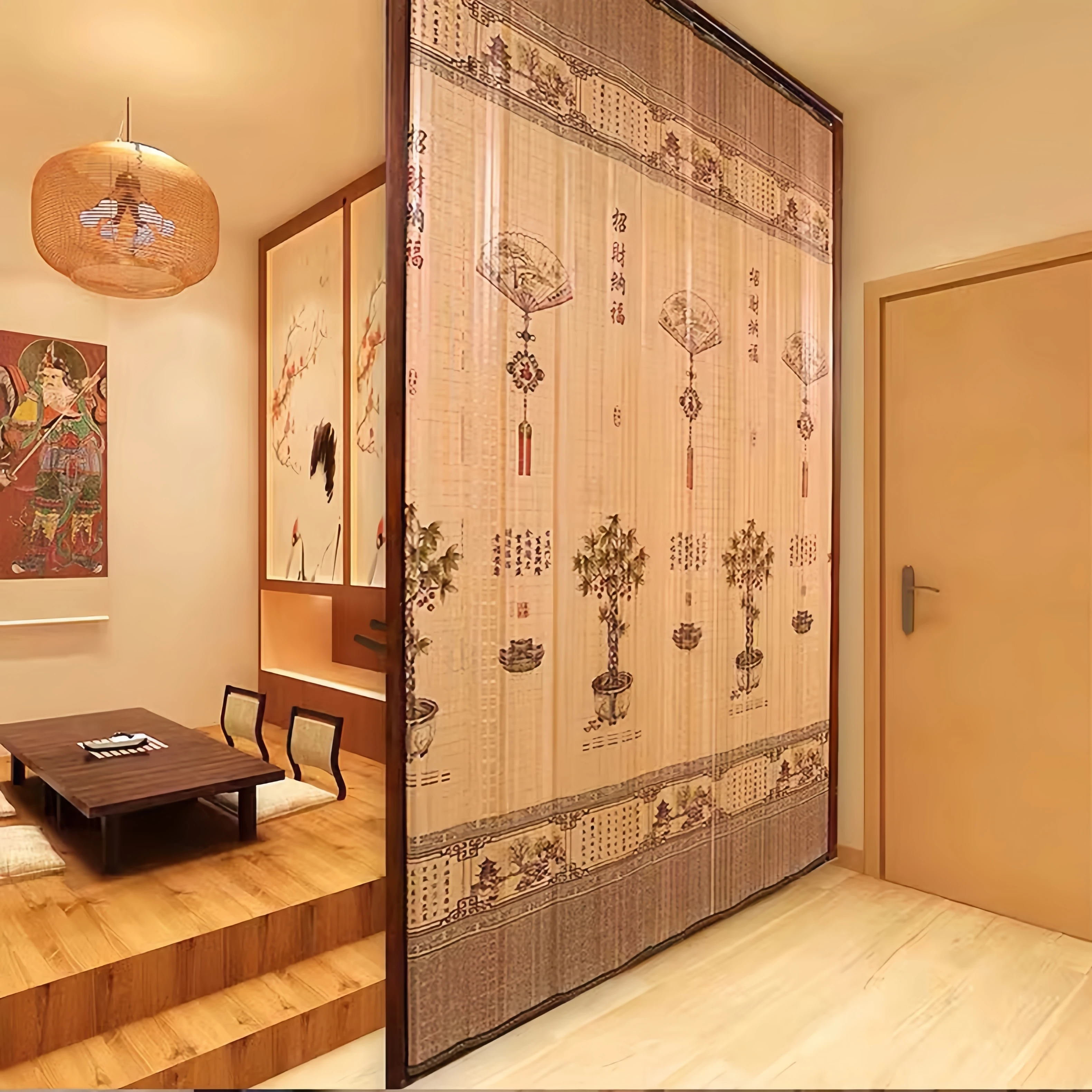 Custom Bamboo Roller Blinds/Shades,Curtains for Sunshade & Ventilation,Outdoor/Indoor Wall & Ceiling Decor,Partition,1m x1m