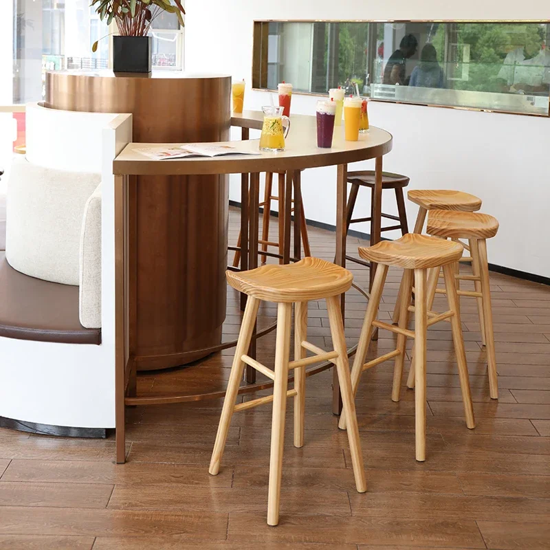 Luxury Nordic Bar Stools Wooden Furniture Office Chair Office Kitchen Home Comfort Tabourets De Bar Interior Decoration