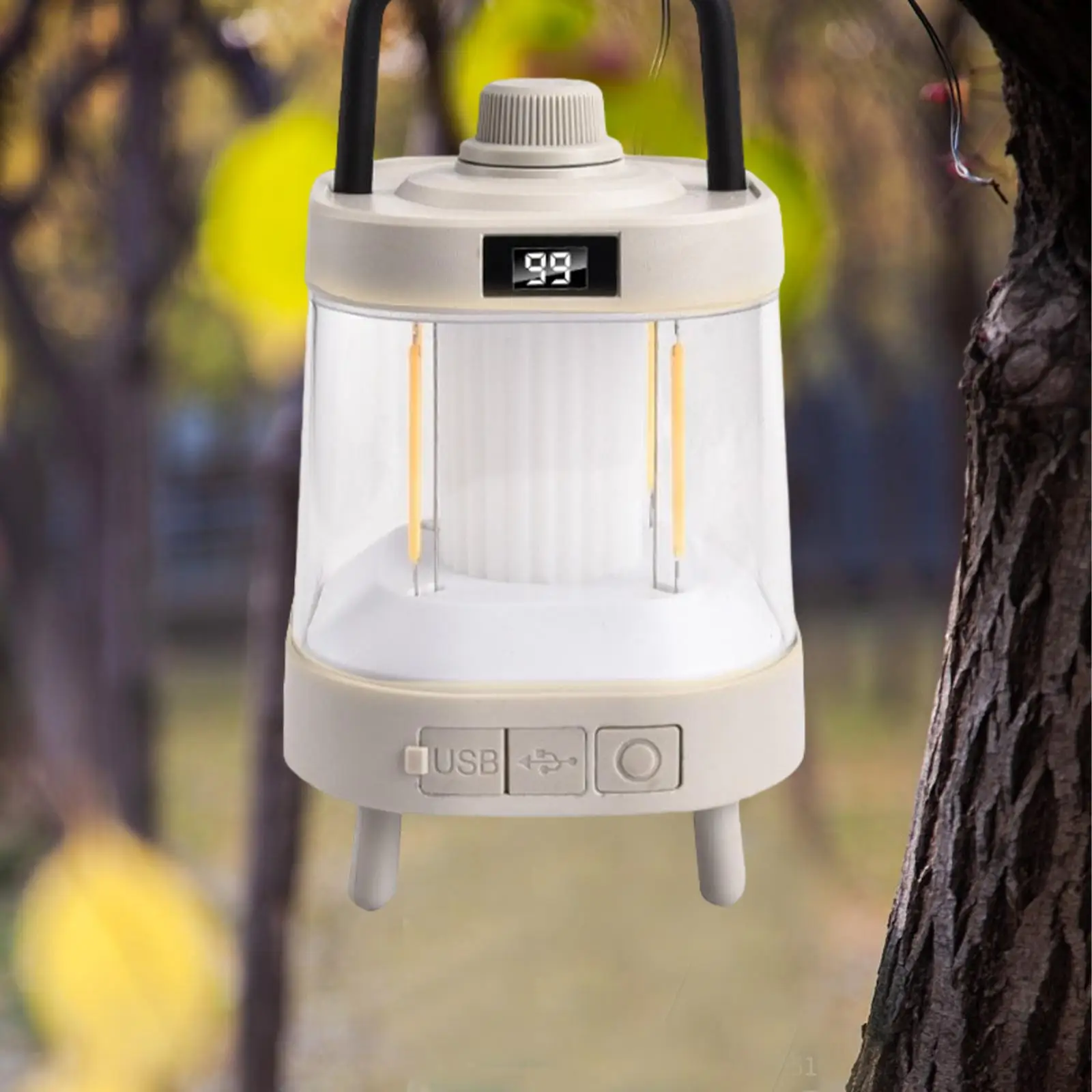 

Camping Lamp Waterproof Digital Display USB Camping Light for Camp Cafe Tent