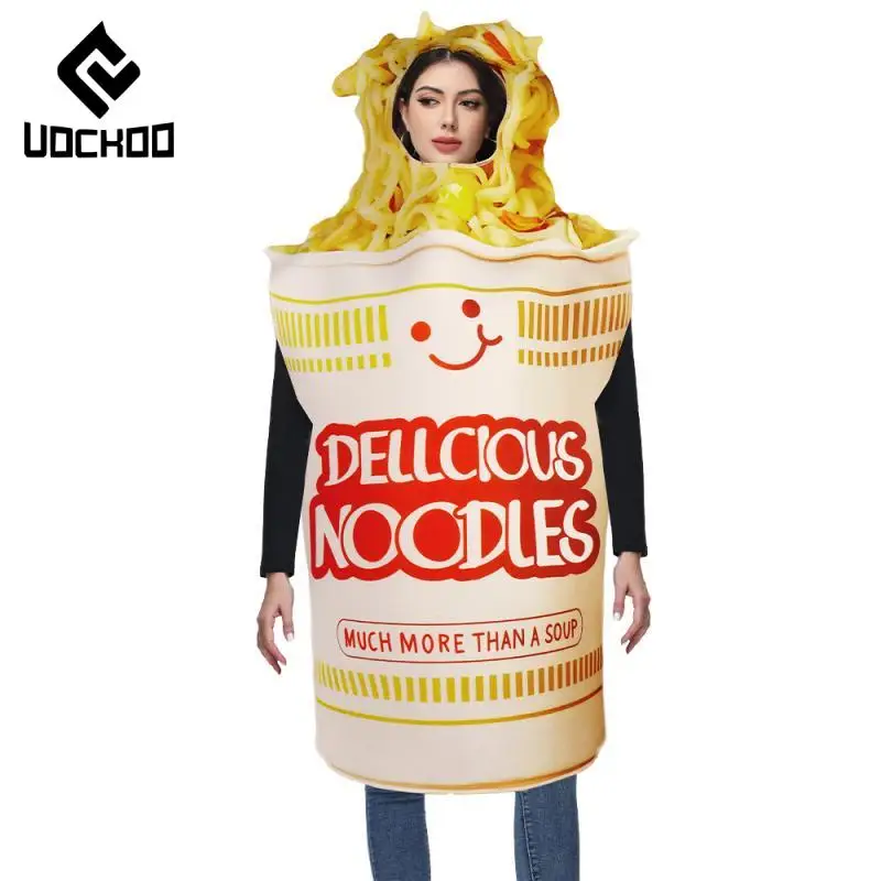 

Delicious Noodles Costume Snacks Party Clothes Carnival Fancy Disguise Wear Instant Noodles Cosplay Stage Performance Outfit