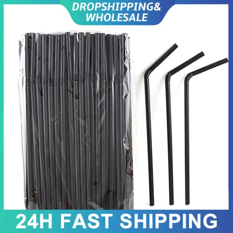 Material Disposable Straw Convenient Bendable Straw Bar Accessories Popular 100 Pieces/pack Wedding Bar Party Accessories