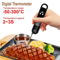 Digital Food Thermometer Instant Read Candy Thermometer with Foldable Probe Stem Meat Cooking Thermometer for Grill and Cooking