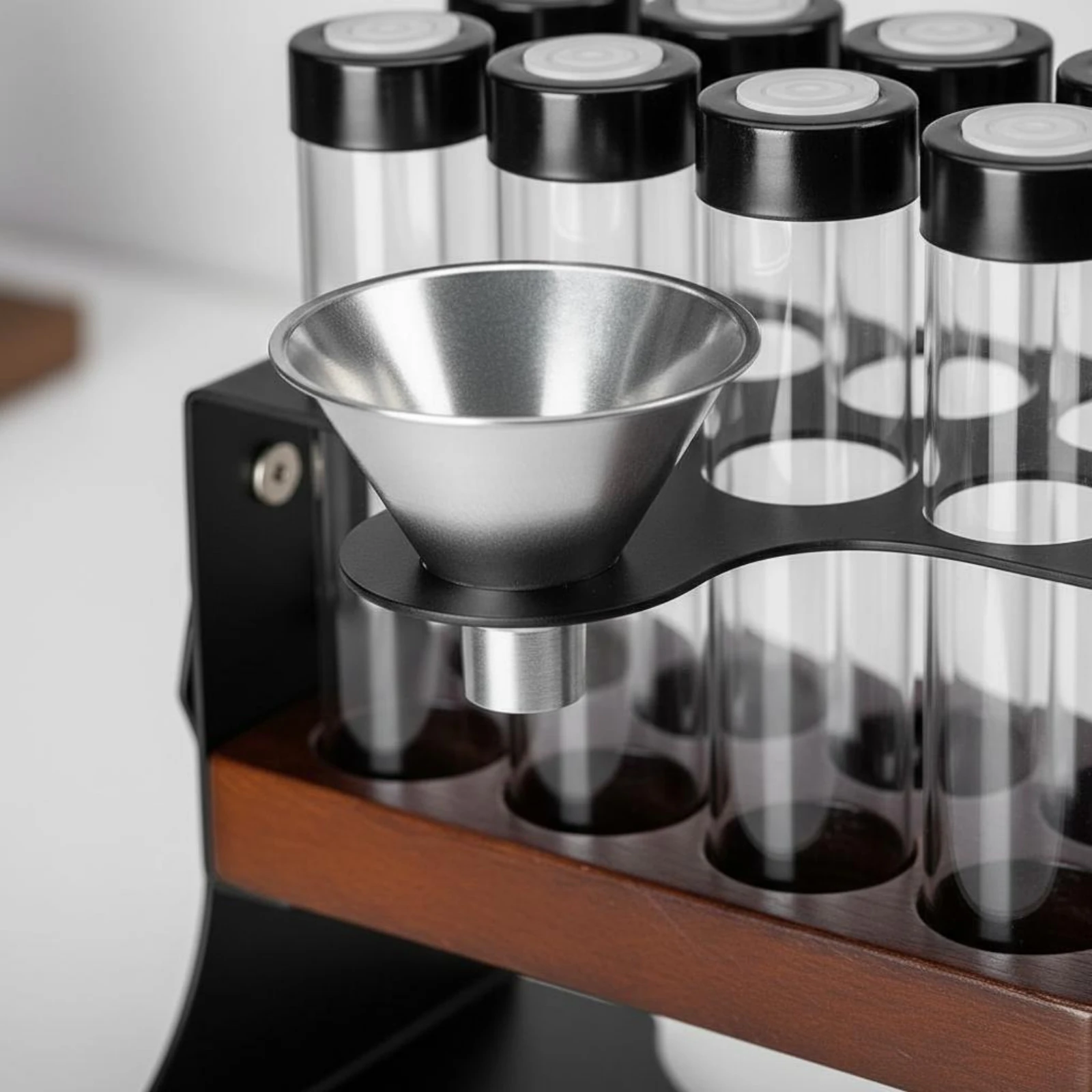 

10 Pieces Sealed Bean Tube Set Multi-Use Coffee Bean Display Rack Aroma Bottle Stand Decorative Storage Item Easy to Clean