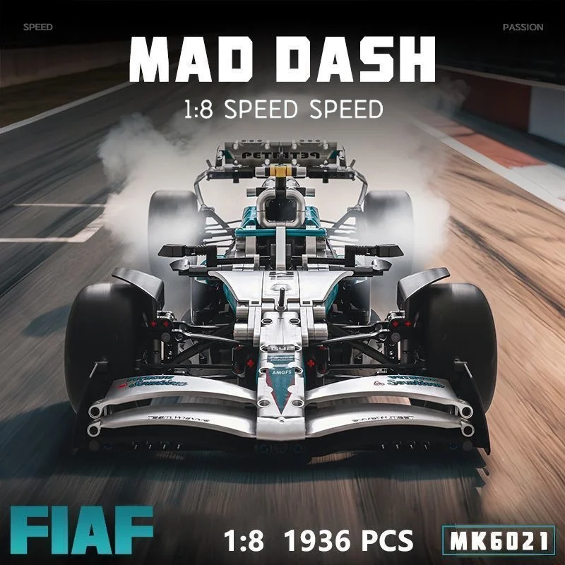 1936 قطعة جديد التقنية FI سباق الأداء سرعة سباق السيارات 1:8 اللبنات الطوب متوافق MOC نموذج سيارة سيارات لعب الهدايا #1