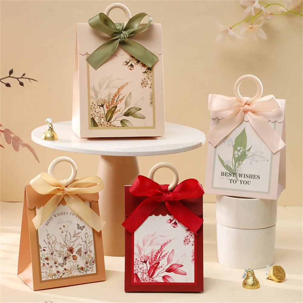 Scatole regalo scatole di fiori per sacchetti di carta di caramelle di nozze bons Verpakking Baby Shower bomboniere regali di nozze per gli ospiti