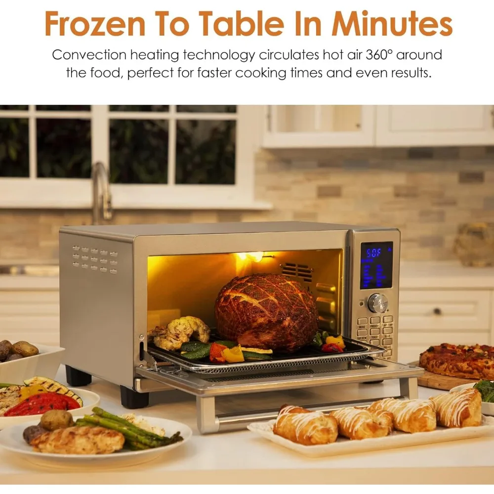 yer Convection Toaster Oven Countertop, 112-in-1 Smart Grill Combo with Original Flavors & Marks, Adjustable Heating Zon