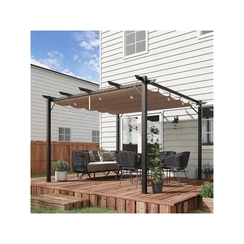 

Альтанка из беседки для патио с регулируемой крышей, наружным навесом для использования на заднем дворе, саду и патио