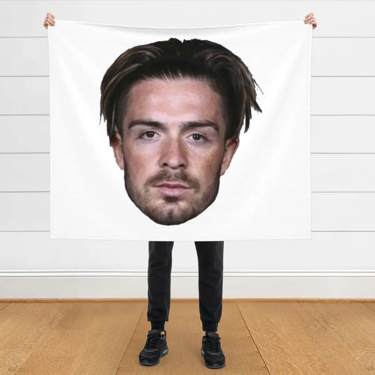 

Jack Grealish Head Throw Blanket Decorative Sofas Multi-Purpose Sofas Blankets