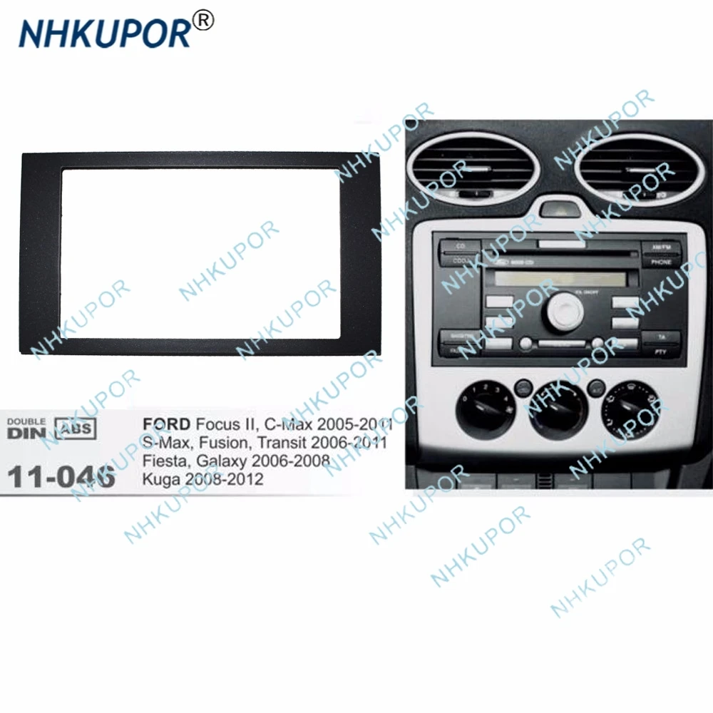 Car Radio Install Dash Panel Fascia Bezel Frame Kit For FORD Focus II C-Max S-Max Fusion Fiesta 2005 2006 2007 2008-2011
