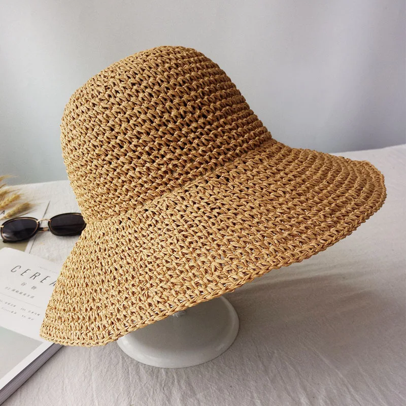 2024 Women\'s summer Beach cap hat pure color bucket hat cool women\'s hats for the sun sun hat Straw hat Hat for girl Hiking hat