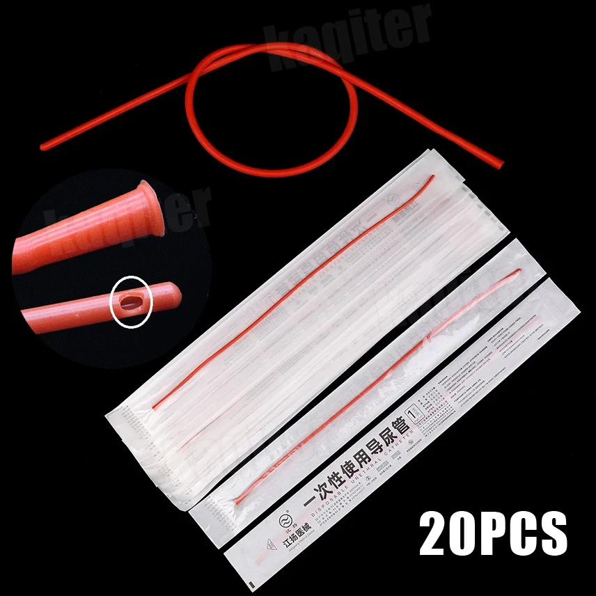 

20 Pcs Disposable Catheter Urine Medical Sterilization Home Care Latex Foley Catheter 38cm F8 F14 F16 F18 Enema Tube