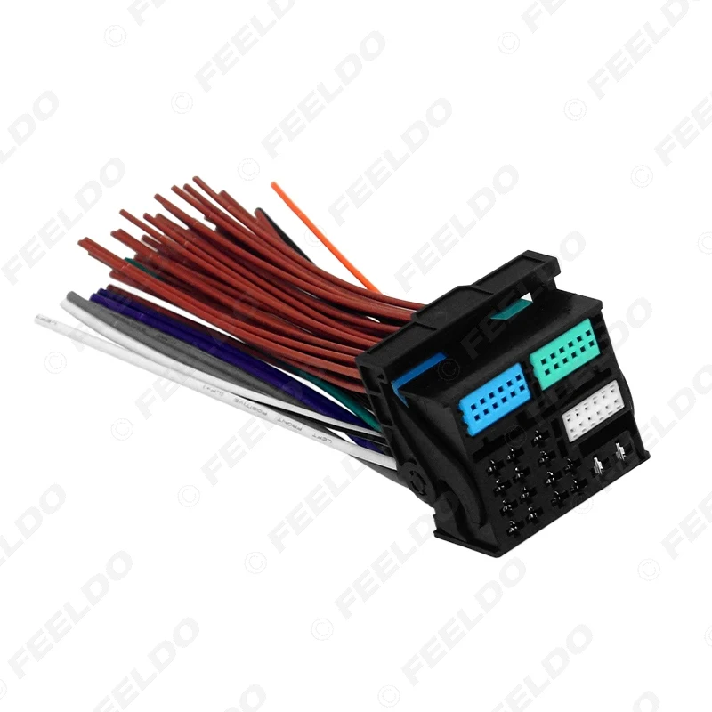 5Pcs Car Radio Stereo 52Pin Headunit Wring Harness For Volkswagen Golf7(MK7/MQB)/Passat B8 OEM MIB Radio