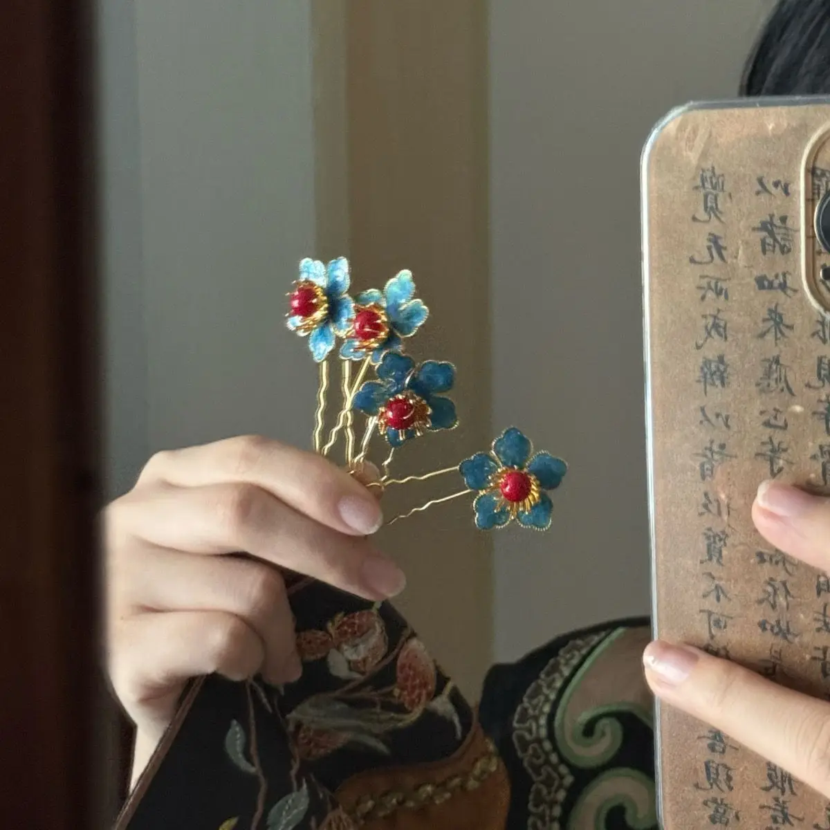 New Chinese-Style Ethnic Vintage Antique Exquisite Floral Elegant Small Flower Hairpin Hair Accessory image 4