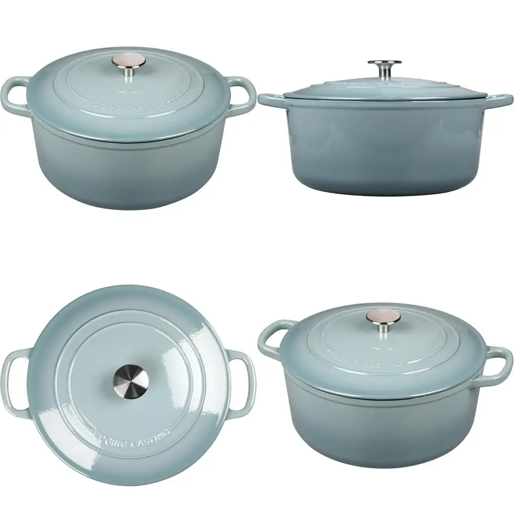 

7-литровая чугунная голландская духовка с двойной ручкой для выпечки хлеба, приготовления пищи, отделки моряка, посуда большой емкости