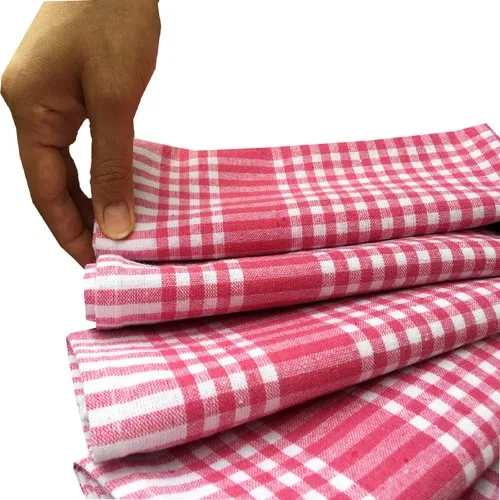 Yavuz Textile Kitchen Dish Towel Service Napkins Pink-White 6'lı Set Cotton