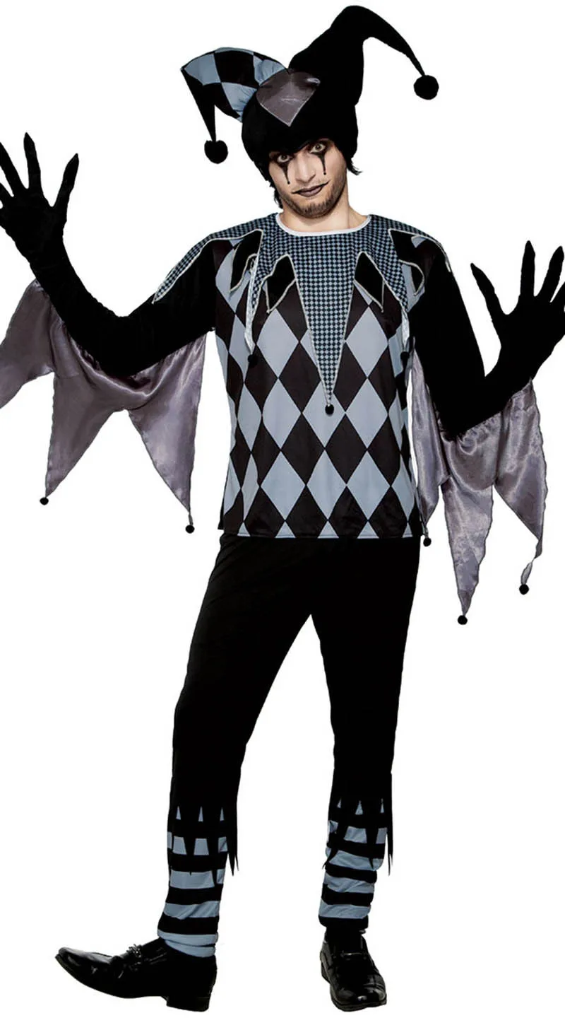 Halloween Women Man Horrifying Clown Monster Ghost Cosplay Costume Ugly Criminal Murderer Circus Clown Fancy Dress