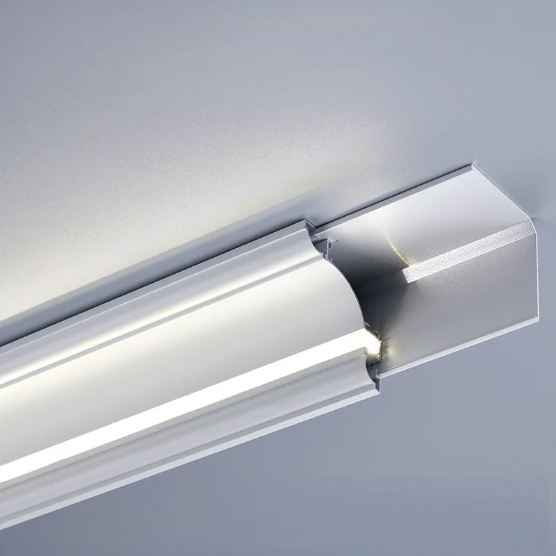 Surface Mounted Ceiling Top Corner Led Aluminum Profile Luminous Plaster Wall Washing Linear Light Home Room Atmosphere Bar Lamp