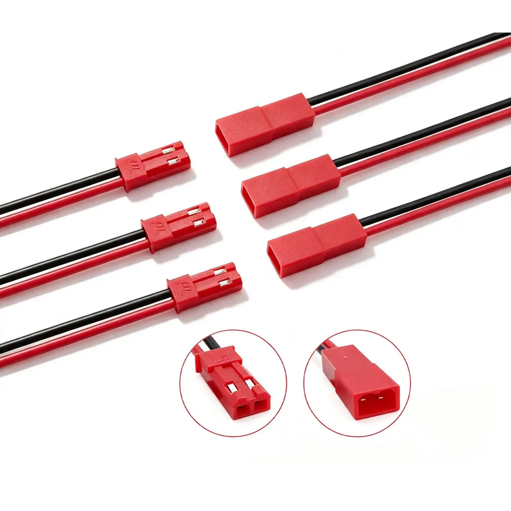 5Pairs JST-2Pin Male and Female Cable Connector 2P Wire Plug Jack Connectors for  LED Light Strip RC BEC Battery DIY FPV Drone