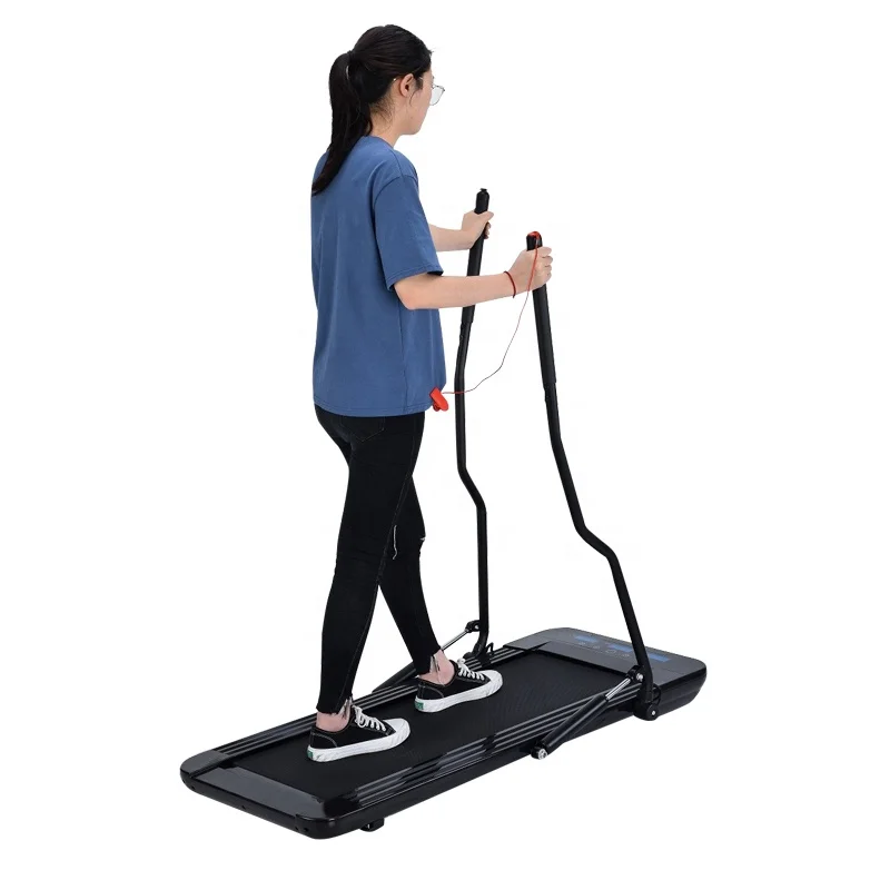 

Home Folding Electric Treadmill with Handle Aerobic Training Small Flat Walking Machine ultra Quiet Treadmill