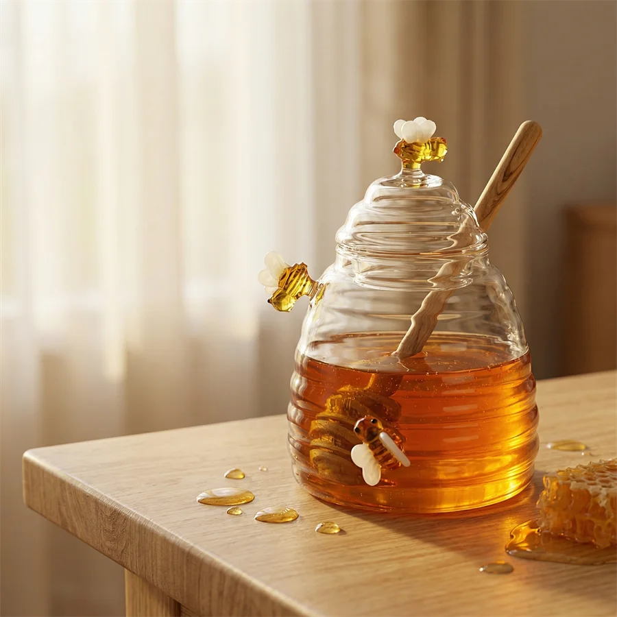 1 stuks glazen honingpot met l - Highball Glass Set recensie en prijs