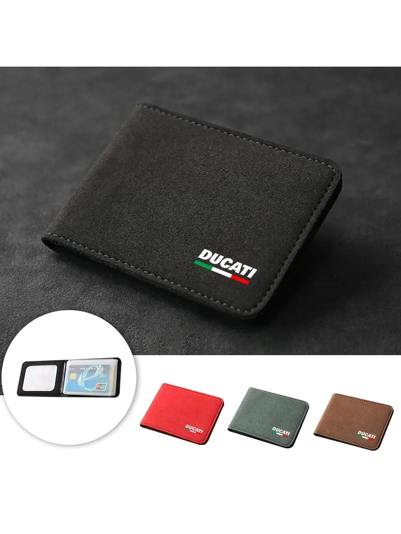 Sac pour carte d'identité de permis de conduire de moto, porte-carte de crédit adapté pour Ducati Monster 696 796 795 821 1200S/Gt Multistrada Corse Diavel