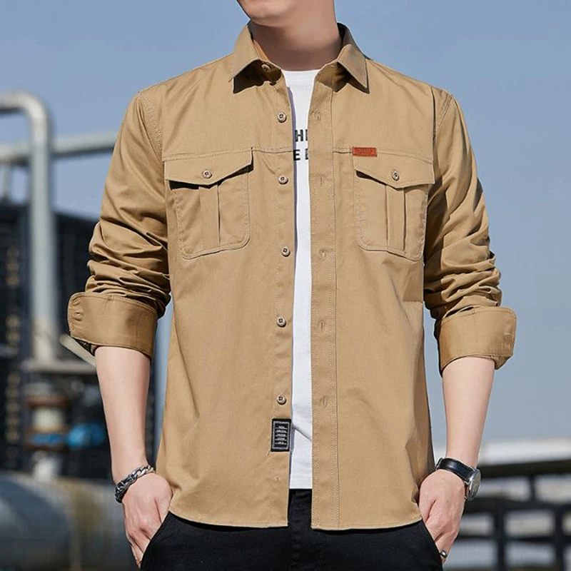 Trend in men's cotton 100% long sleeve shirt popular item! Loose big size casual router BL1620