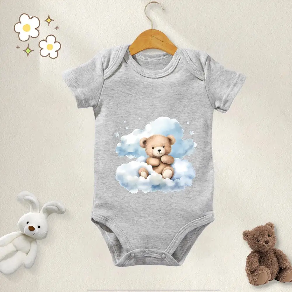 Baby Onesie Boys Girls Romper 100% Cotton Cute Bear Print Jumpsuit Infant Clothing Newborn Costume Baby Clothes