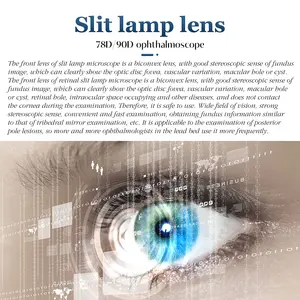 GHOTHOUDOUD-OPTISCHER Highlight des Instruments zur Untersuchung der Schlitzlampe, der asphärischen Netzhautlinse des Fundus, der ophthalmischen Diagnose, 78d oder 90D 6 Hauptverkäufe Augenlinsen mit Prisma - №6