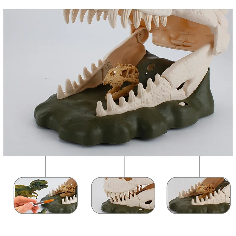 Dinosaur Skeleton Spray Tyrannosaurus with Light Sound Park Dinosaur Bone Scene Decoration for KIds Educational Toy